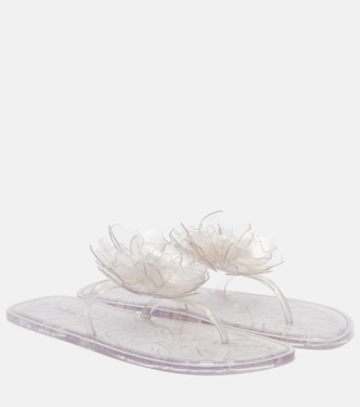 Floral-appliqué thong sandals | Farm Rio