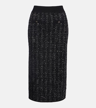 Jupe midi Corbin en tweed  | Veronica Beard