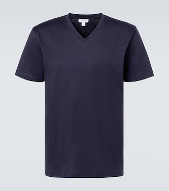 Riviera cotton jersey T-shirt  | Sunspel