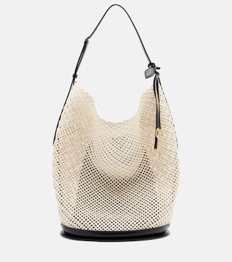 Hip Large leather-trimmed bucket bag | Alaïa