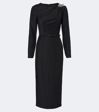 Crystal-embellished jacquard midi dress | Roland Mouret