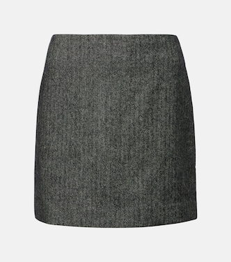 Coci herringbone wool-blend miniskirt | Blazé Milano