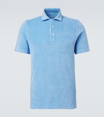 Cotton terry polo shirt | Fedeli
