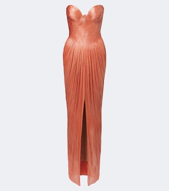 Vestido bustier de fiesta Nadira plisado | Maria Lucia Hohan