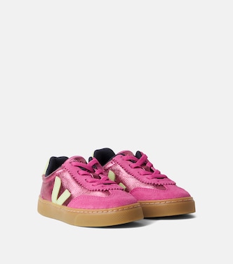 Volley suede-trimmed leather sneakers | Veja Kids