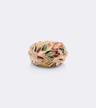 Ring Botanica mit Edelsteinen, 16kt vergoldet | Zimmermann