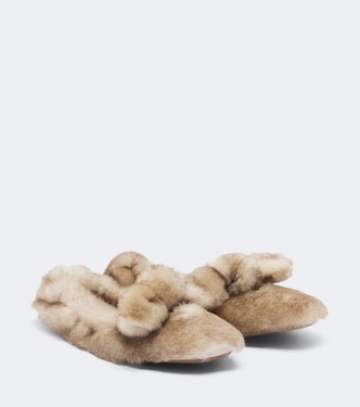 Carousel shearling ballet flats | Zimmermann