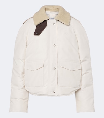 Shearling-trimmed cotton-blend blouson jacket | Loewe