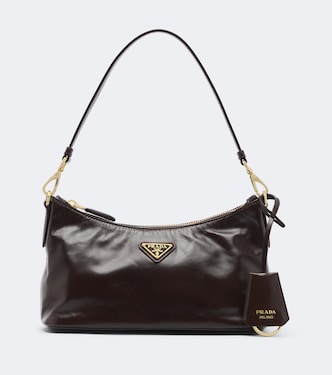 Mini leather shoulder bag | Prada