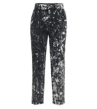 Galaxy printed high-rise cropped jeans | Stella McCartney