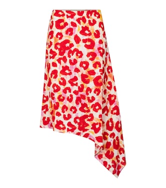 Leopard-print sablé midi skirt | Marni