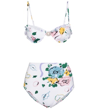 Bikini à fleurs | Alessandra Rich