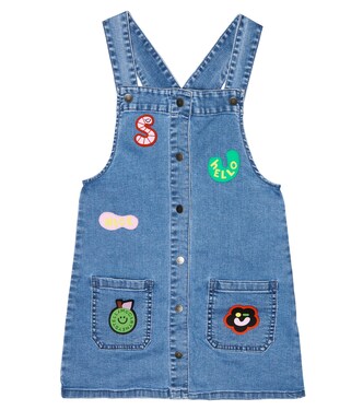 Patch-appliquéd denim dress | Stella McCartney Kids
