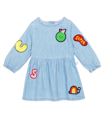 Patch-appliquéd denim dress | Stella McCartney Kids