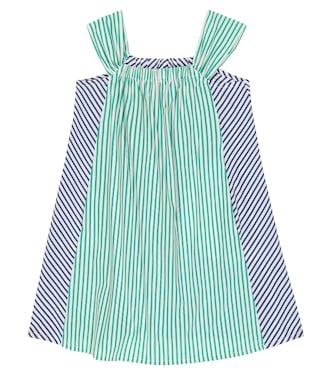 Striped cotton-blend poplin dress | Il Gufo