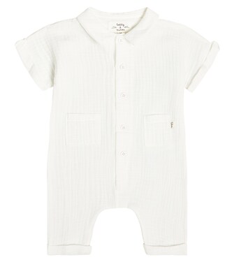 Baby cotton playsuit | Il Gufo
