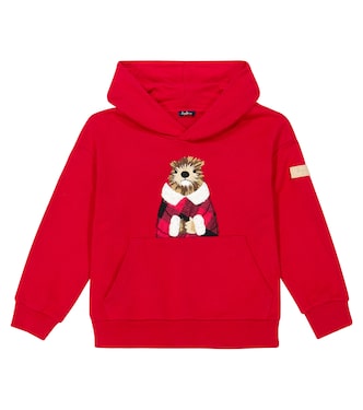 Embroidered cotton hoodie | Il Gufo