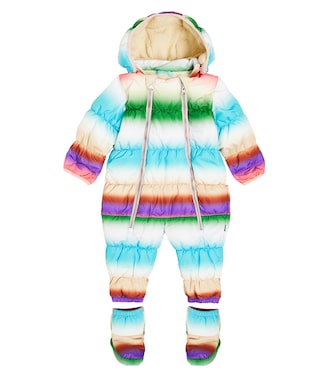 Baby Hebe striped snowsuit  | Molo