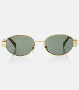 Triomphe Metal 01 oval sunglasses | Celine Eyewear
