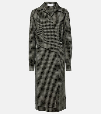 Robe portefeuille White Label Lane en coton à carreaux | Proenza Schouler