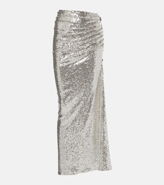 Luna draped sequined maxi skirt | Maticevski