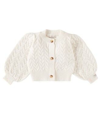Baby Zinne wool and cotton-blend cardigan | Donsje