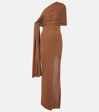Hale one-shoulder silk-blend maxi dress | Aya Muse