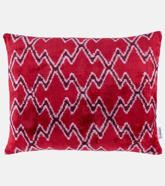 Printed silk velvet cushion | Les-Ottomans