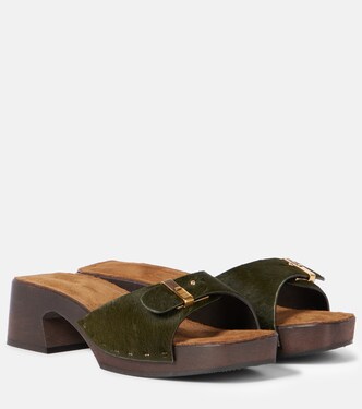 Britt 25 calf hair clogs | Khaite