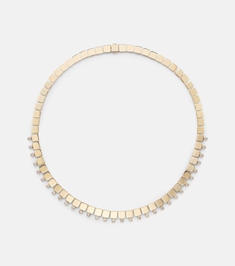 18kt gold necklace with diamonds | Ileana Makri