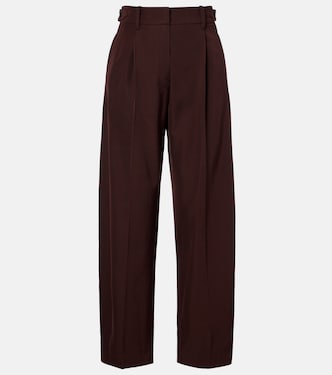 Pantalones rectos de lana y algodón | Brunello Cucinelli