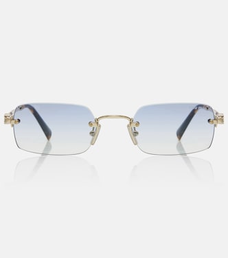 Occhiali da sole rettangolari con logo | Miu Miu