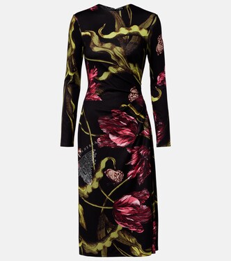 Floral jersey midi dress | Erdem