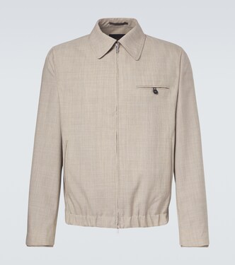 Virgin wool blouson jacket | Slowear