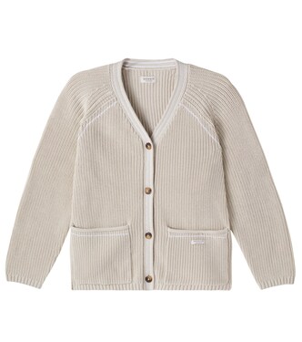 Cardigan Khalan in maglia di cotone a coste | Donsje