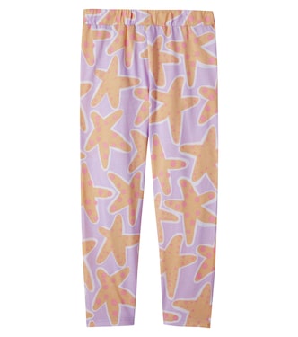 Leggings in jersey di cotone con stampa | Stella McCartney Kids