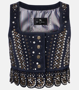 Studded suede vest | Etro