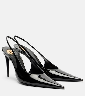 Guermantes 95 patent leather slingback pumps | Saint Laurent