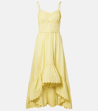 Robe midi en coton à broderie | Juliet Dunn