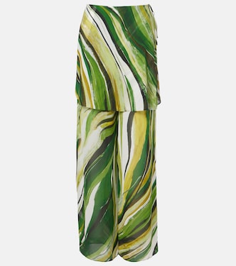 Printed silk wide-leg pants | Christopher Esber