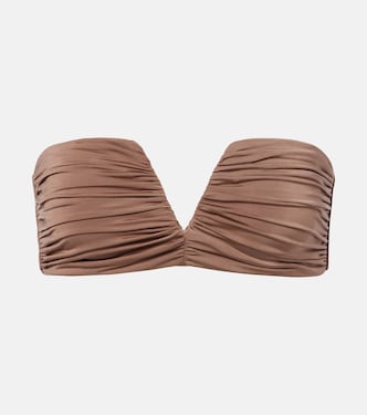 Clara ruched bandeau bikini top | Jade Swim