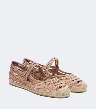 Alpargatas Mary Jane de satén caladas | Tory Burch