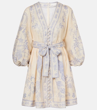 Indra floral linen minidress | Zimmermann