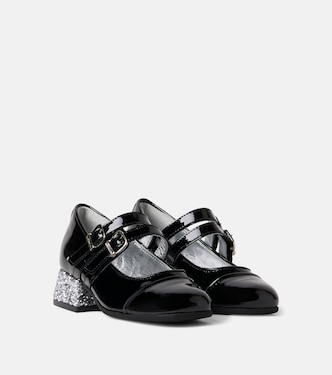 Glitter patent leather Mary Jane flats | Monnalisa