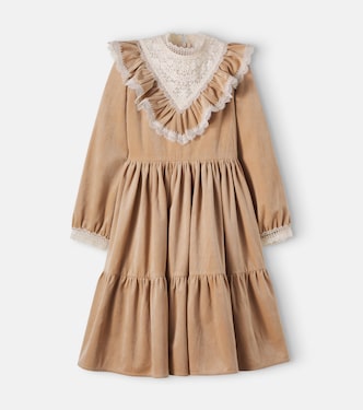 Vestido de terciopelo con encaje | Petite Amalie
