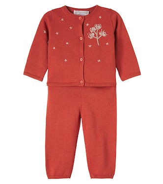 Bebé - set Melnie de cárdigan y pantalones de lana y algodón | Bonpoint