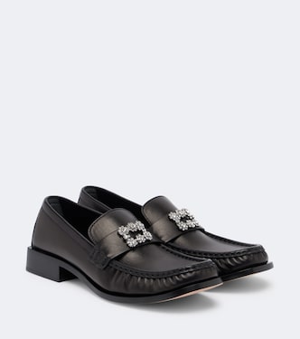 Viv Moc embellished leather loafers | Roger Vivier
