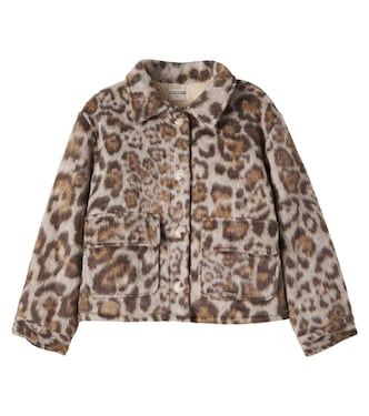 Riga leopard print plush jacket | Cozmo