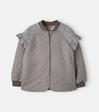 Ellas quilted striped jacket | Wheat