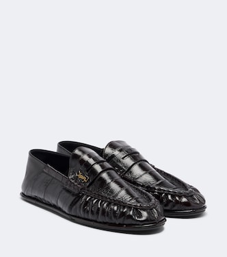 Mocassins Cassandre en cuir façon croco | Saint Laurent